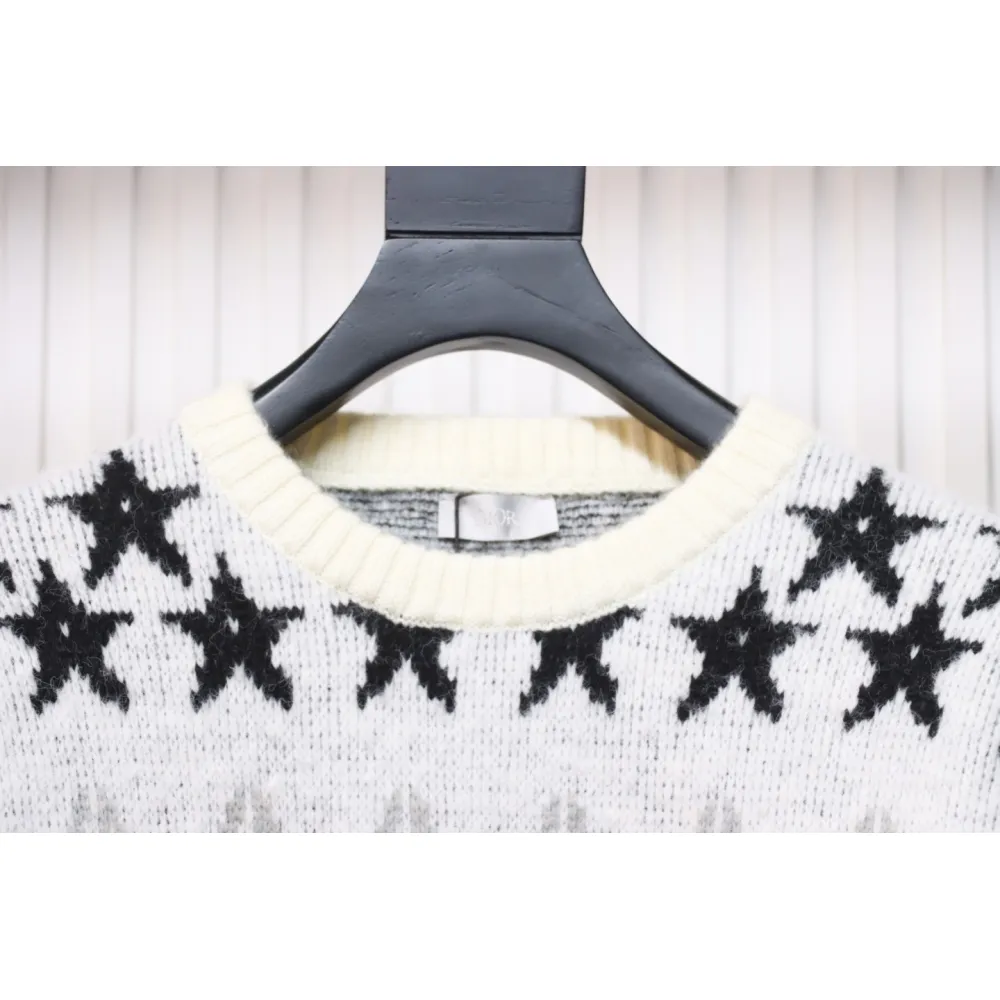 Dior All Over Stars Wool Crewneck Sweater