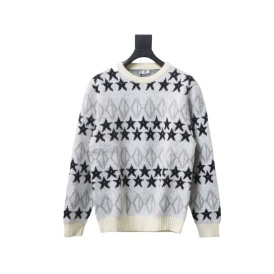 Dior All Over Stars Wool Crewneck Sweater 01