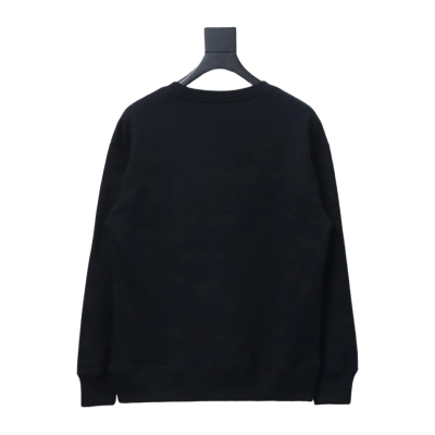 Dior Black Round Neck Sweatshirt With Monogram Patch On Chest 02