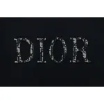 Dior Black Round Neck Sweatshirt With Monogram Patch On Chest