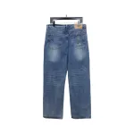 Dior CD Embroidered Letters Plant Flowers Couple Style Washed Jeans