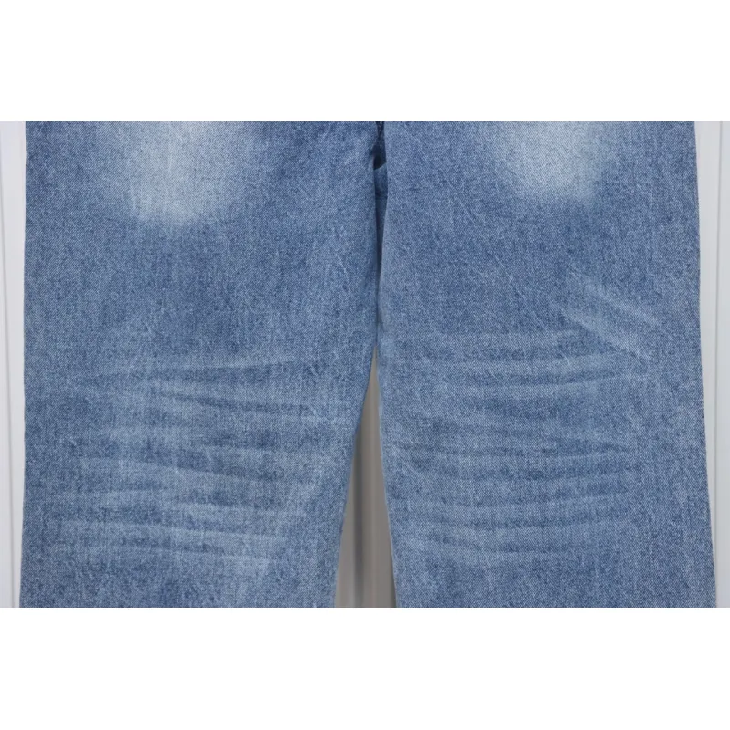Dior CD Embroidered Letters Plant Flowers Couple Style Washed Jeans