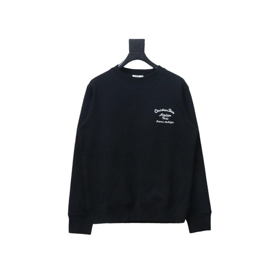 Dior CD Front And Back Embroidered Crew Neck Sweatshirt