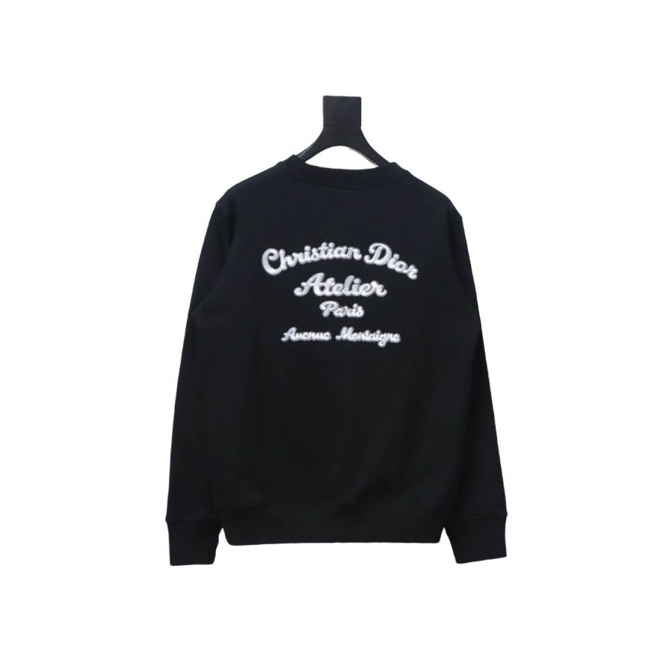 Dior CD Front And Back Embroidered Crew Neck Sweatshirt
