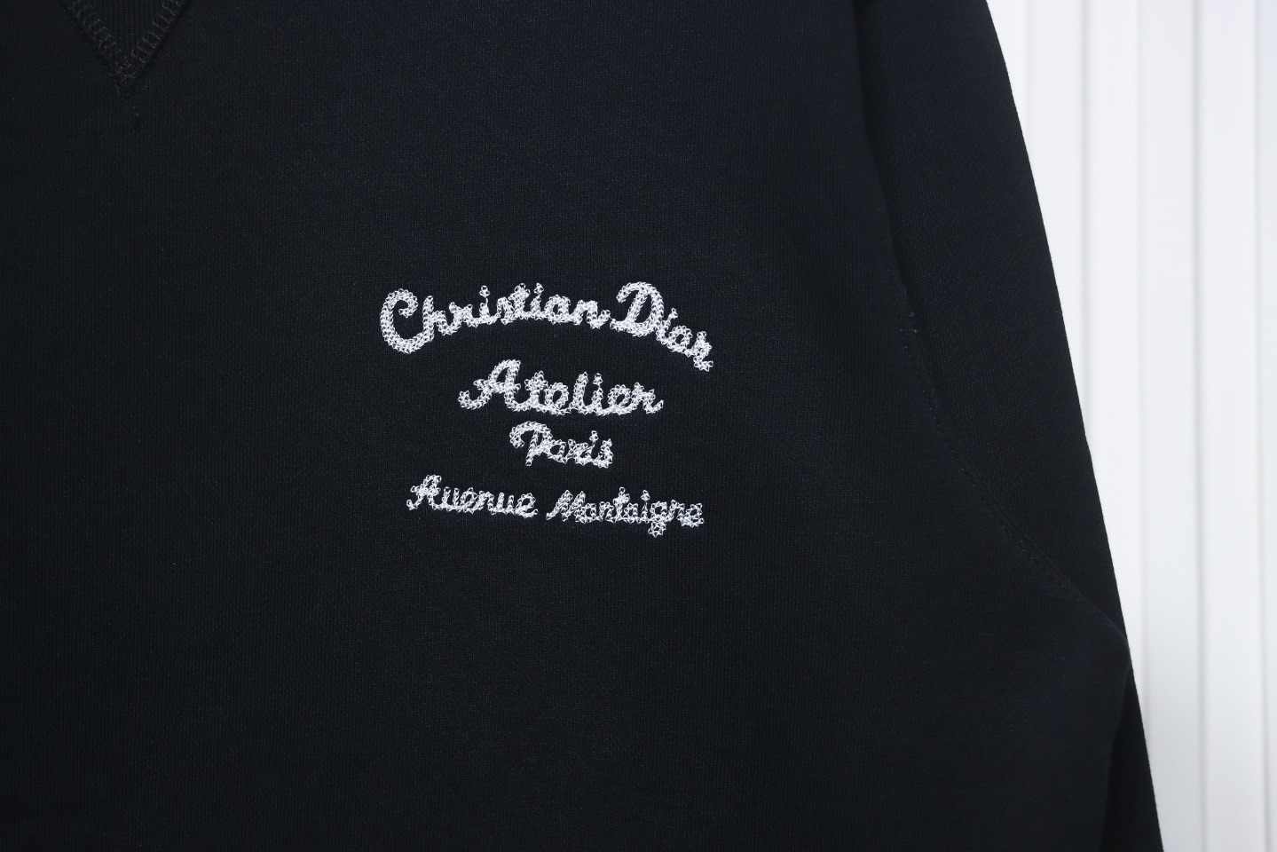 Dior CD Front And Back Embroidered Crew Neck Sweatshirt