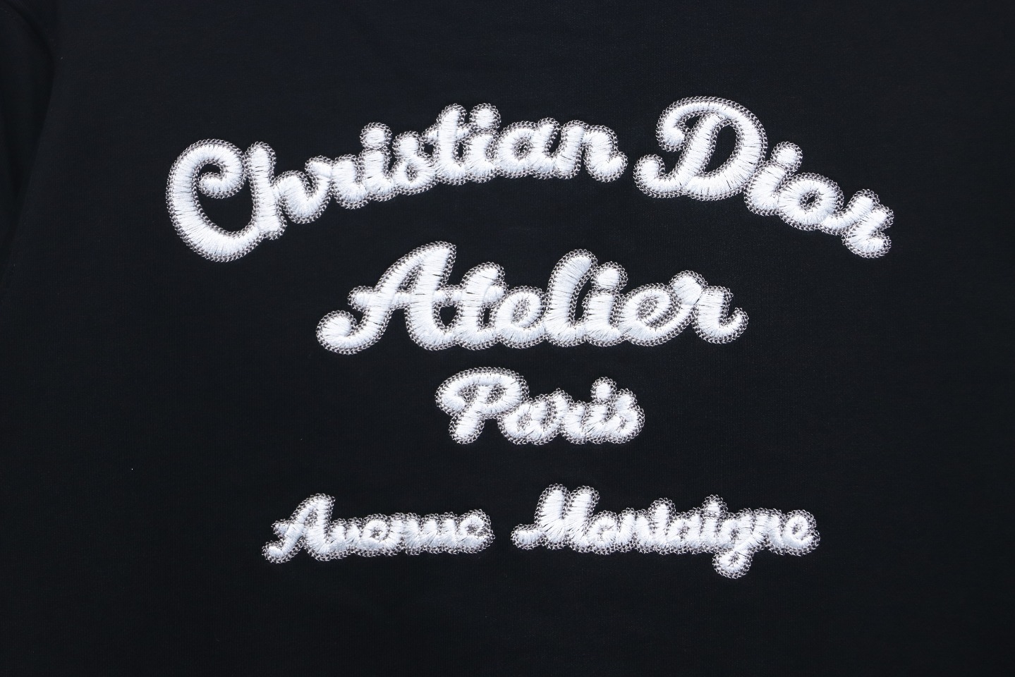 Dior CD Front And Back Embroidered Crew Neck Sweatshirt