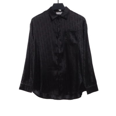 Dior Dark Jacquard Printed Shirt Black 01