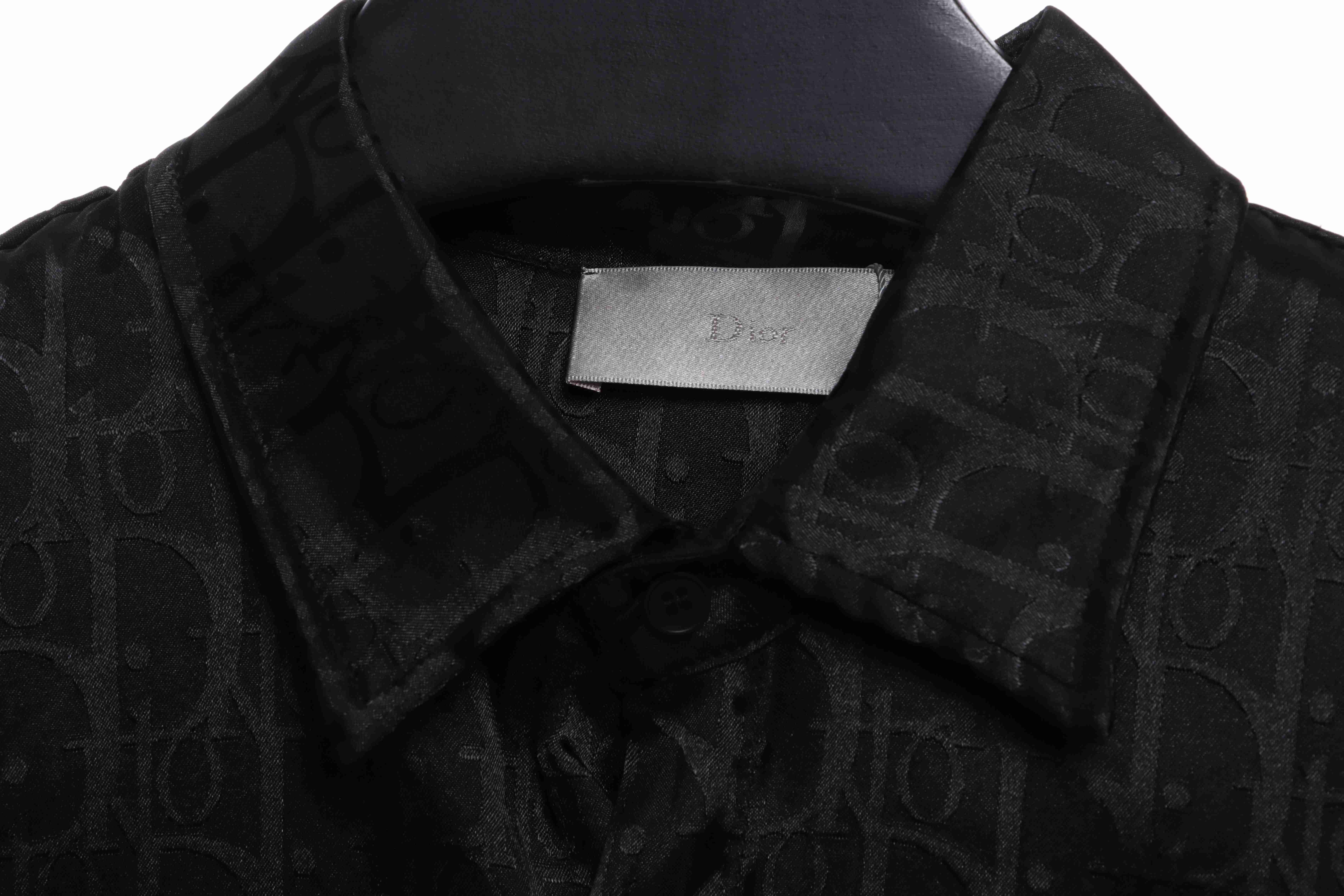 Dior Dark Jacquard Printed Shirt Black