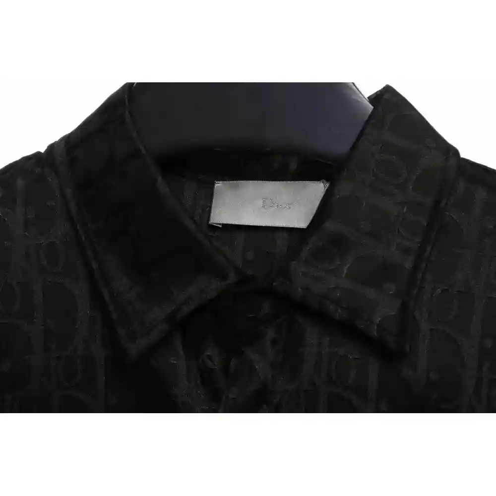 Dior Dark Jacquard Printed Shirt Black