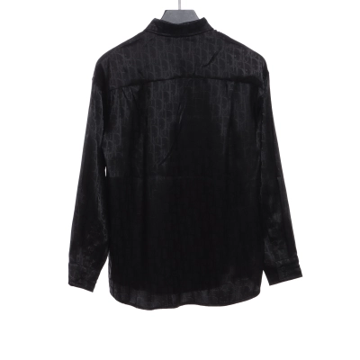 Dior Dark Jacquard Printed Shirt Black 02