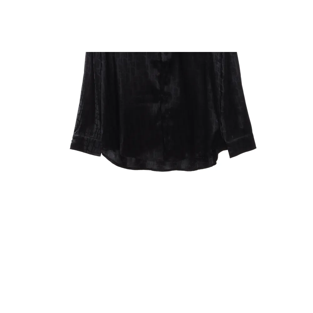Dior Dark Jacquard Printed Shirt Black