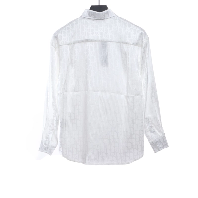 Dior Dark Jacquard Printed Shirt White 02