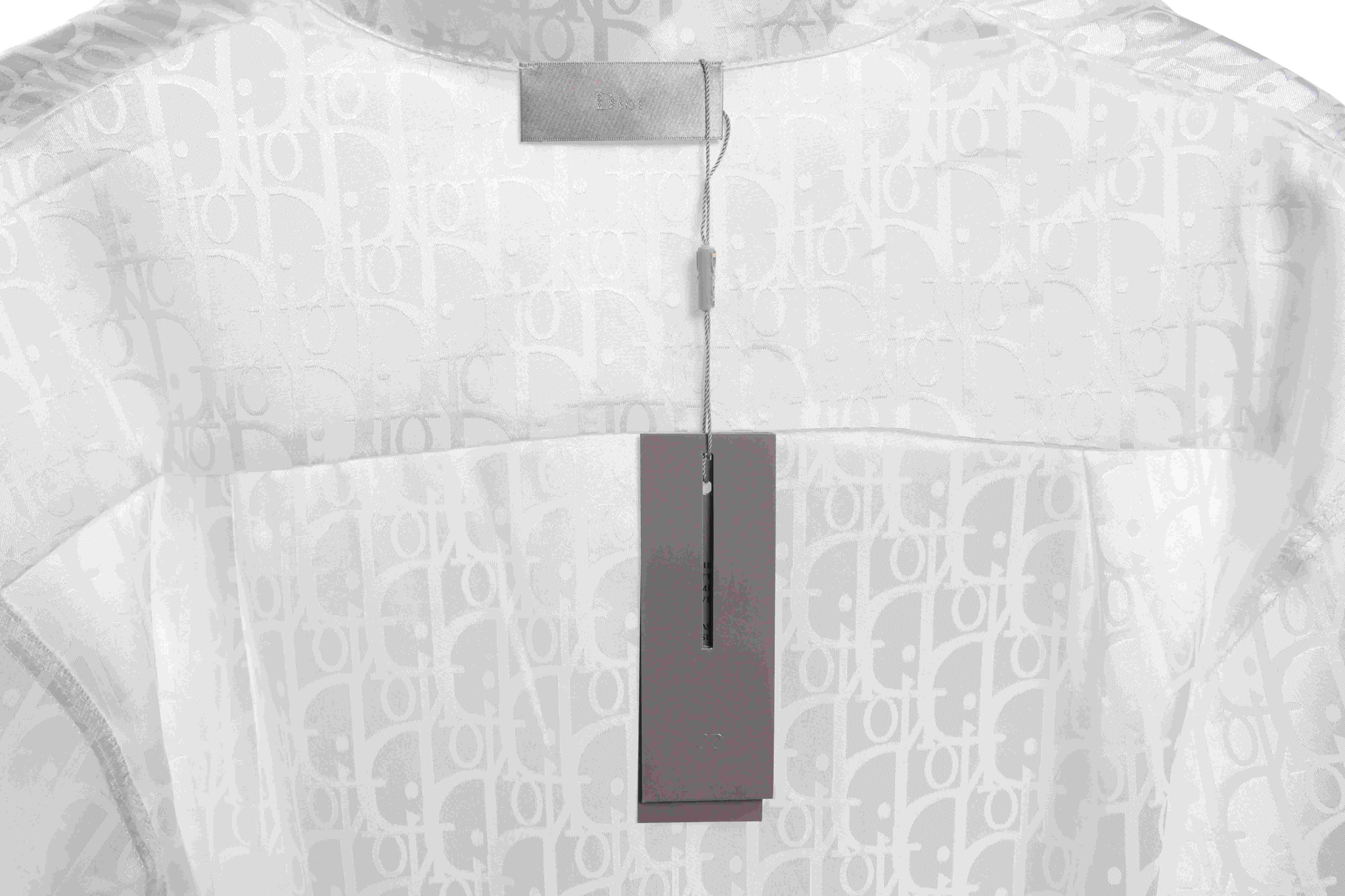 Dior Dark Jacquard Printed Shirt White