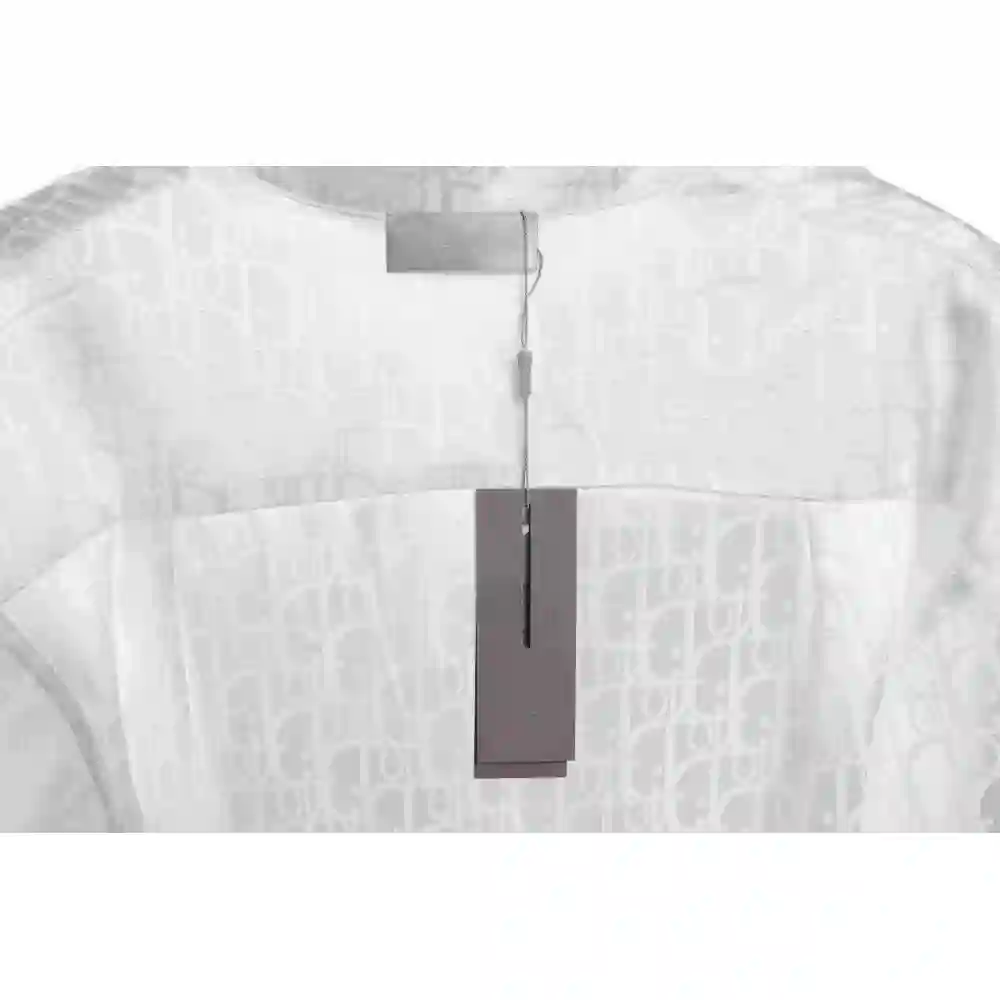 Dior Dark Jacquard Printed Shirt White