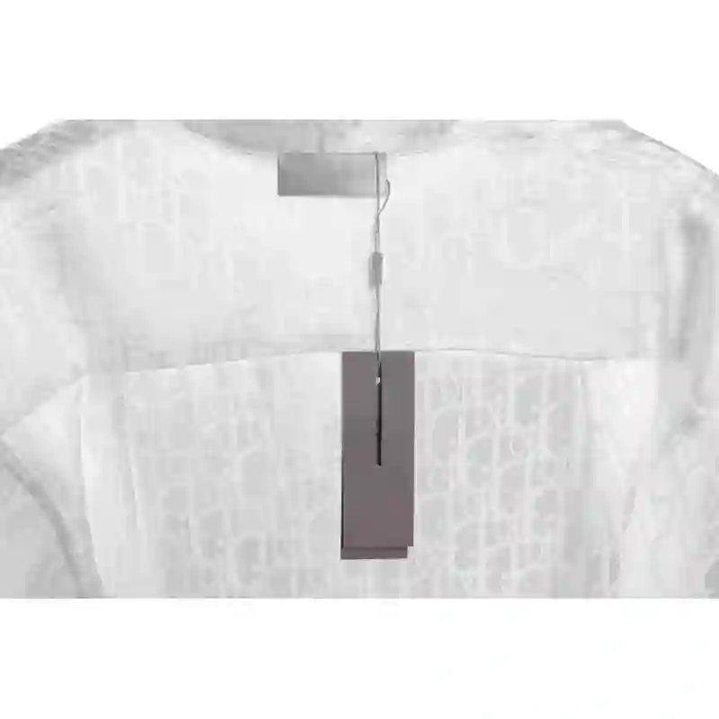 Dior Dark Jacquard Printed Shirt White