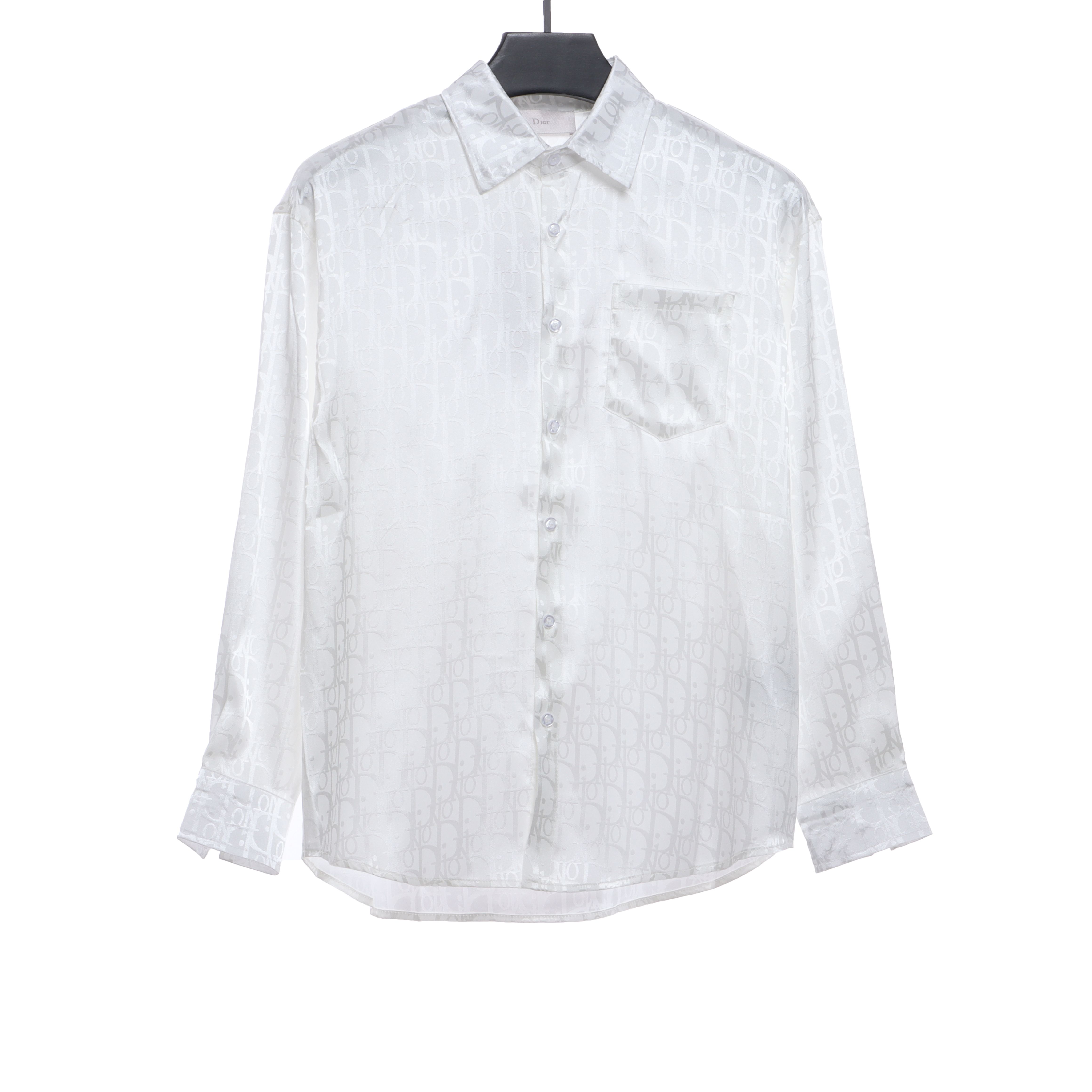 Dior Dark Jacquard Printed Shirt White