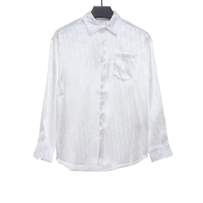 Dior Dark Jacquard Printed Shirt White 01