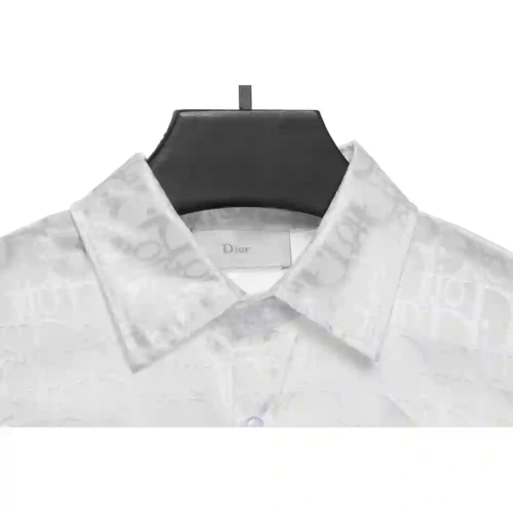 Dior Dark Jacquard Printed Shirt White