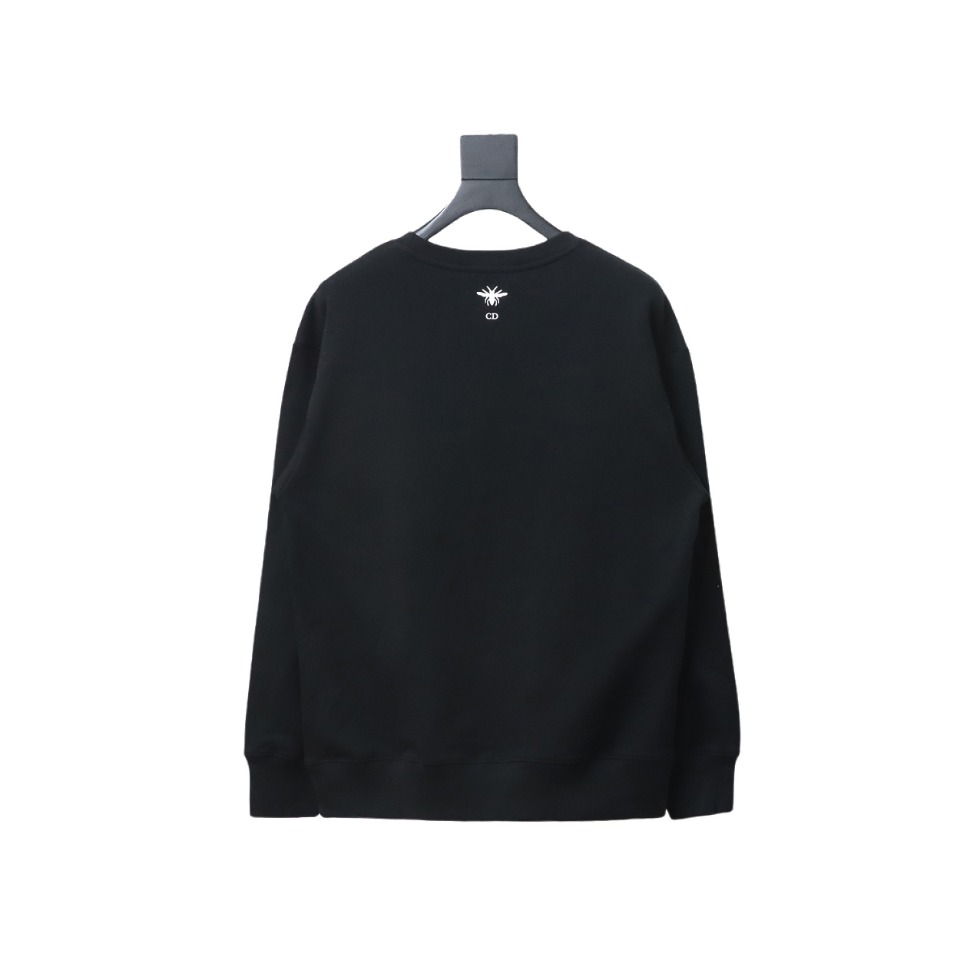 Dior Floral Butterfly Crewneck Sweatshirt Black