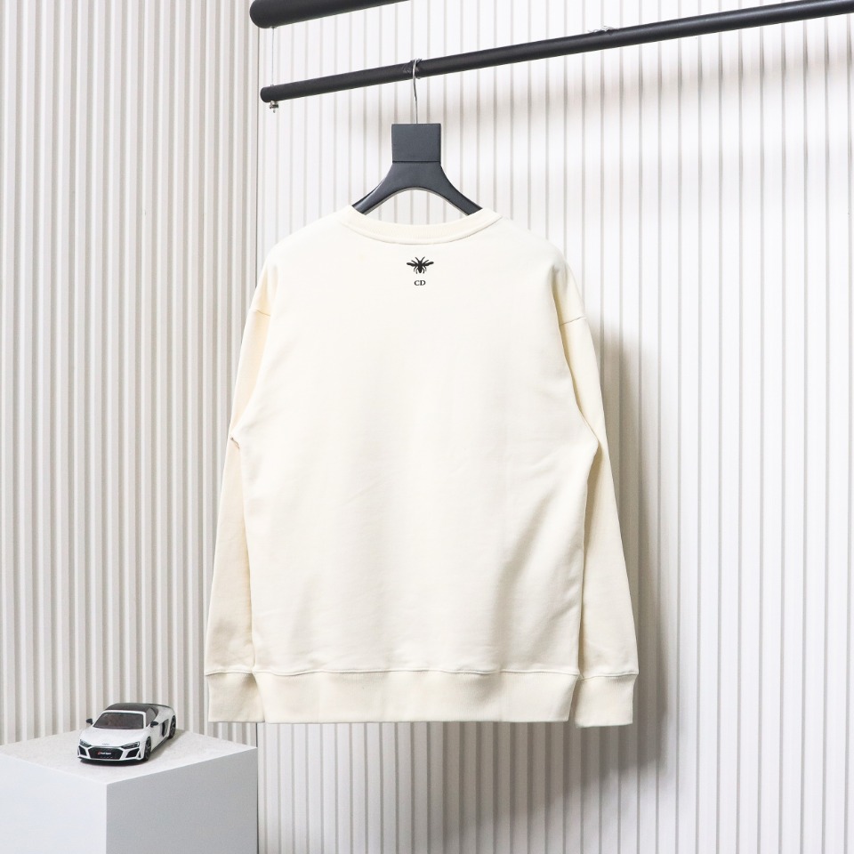 Dior Floral Butterfly Crewneck Sweatshirt White