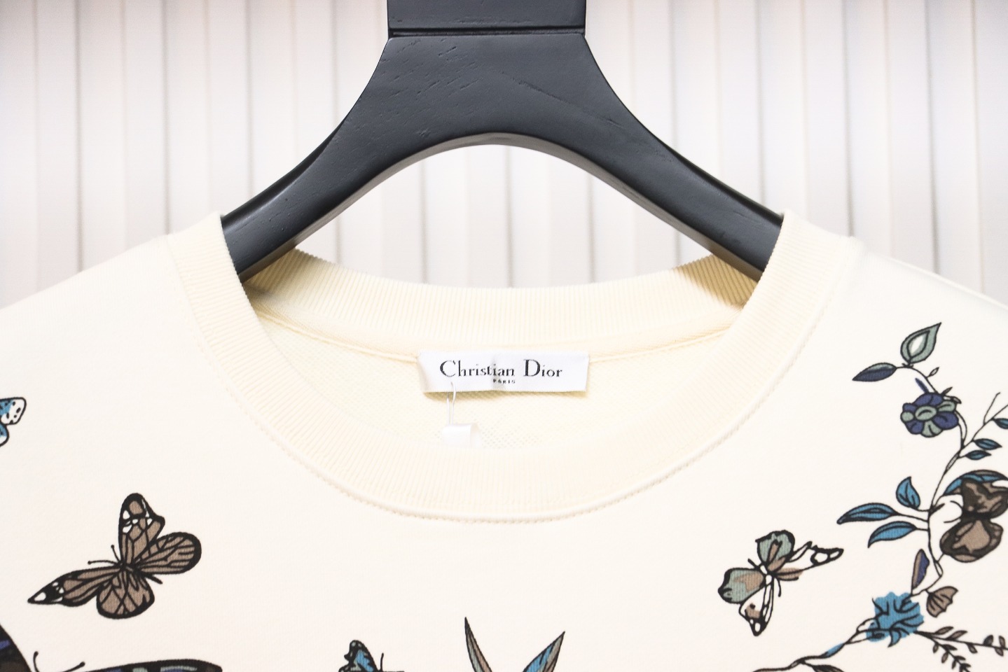 Dior Floral Butterfly Crewneck Sweatshirt White