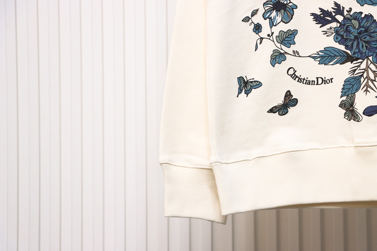 Dior Floral Butterfly Crewneck Sweatshirt White