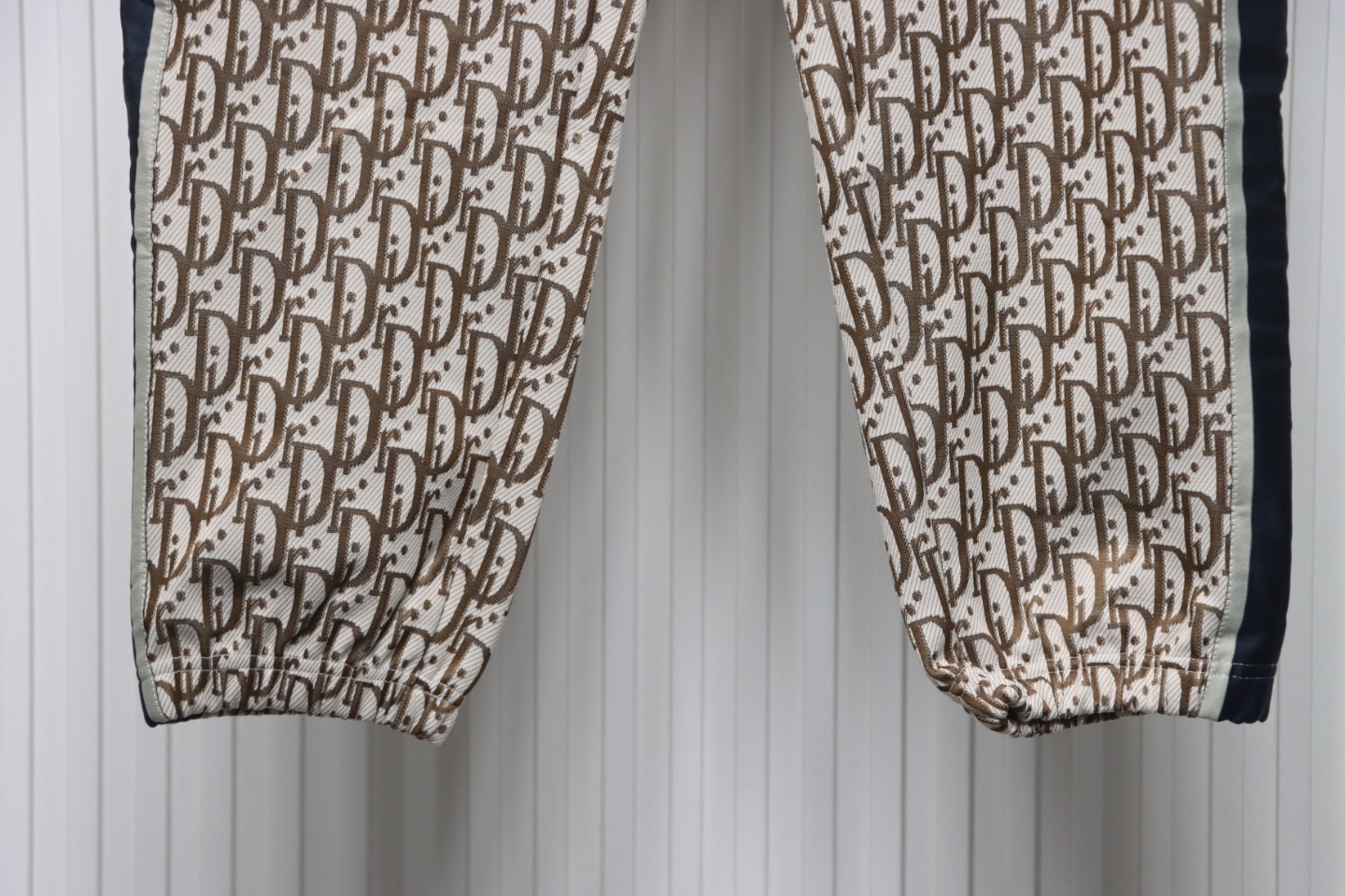 Dior Full-Print Jacquard Side Webbing Trousers Beige Yellow