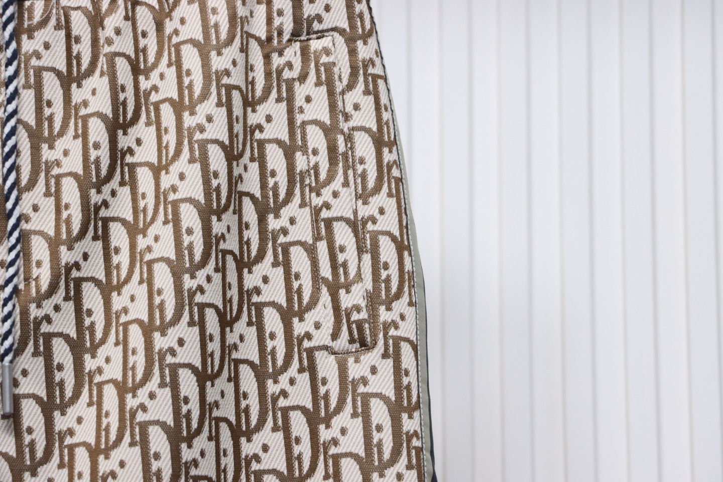 Dior Full-Print Jacquard Side Webbing Trousers Beige Yellow