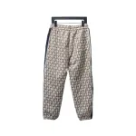 Dior Full-Print Jacquard Side Webbing Trousers Beige Yellow