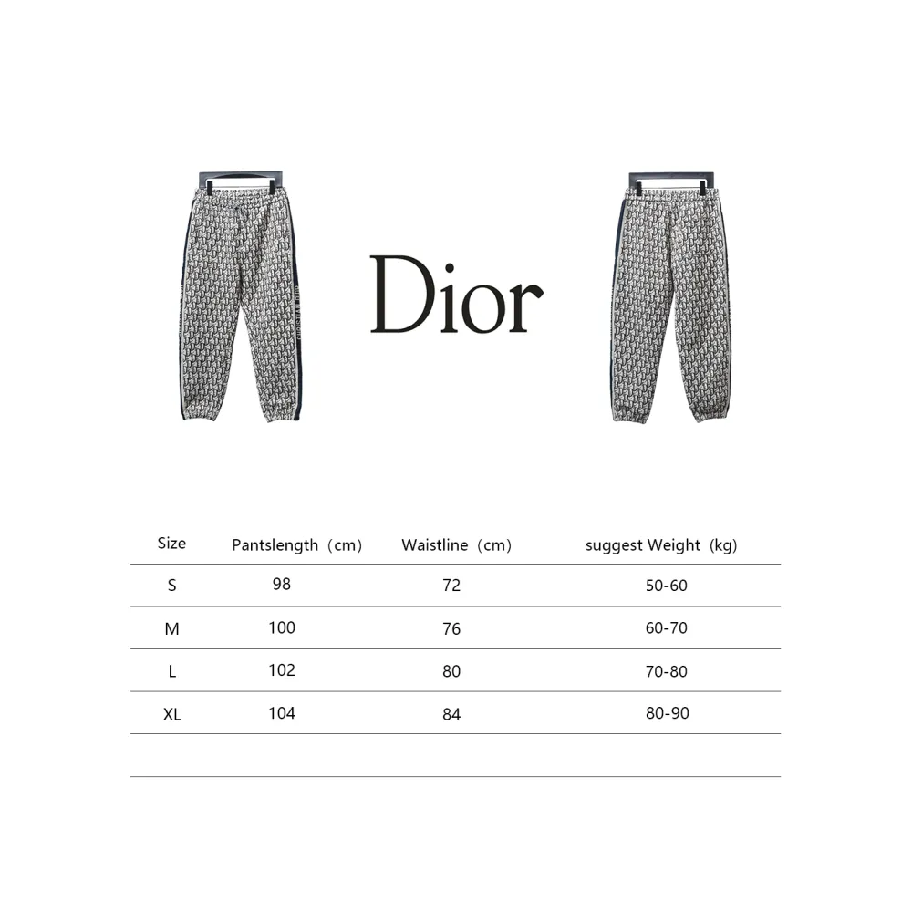 Dior Full-Print Jacquard Side Webbing Trousers Brown