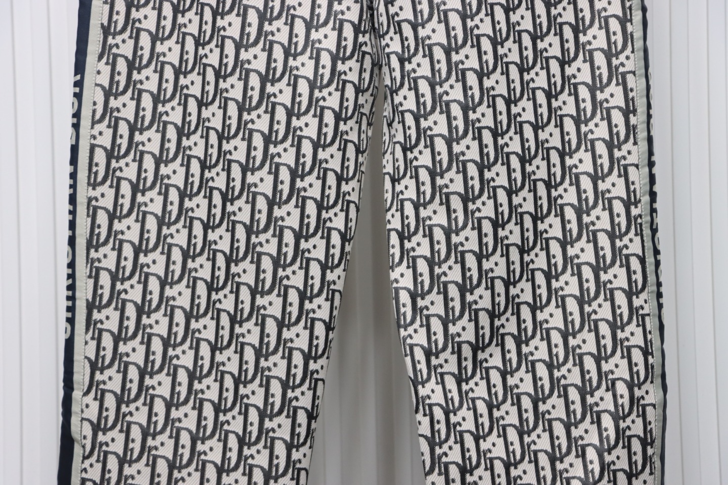 Dior Full-Print Jacquard Side Webbing Trousers Brown