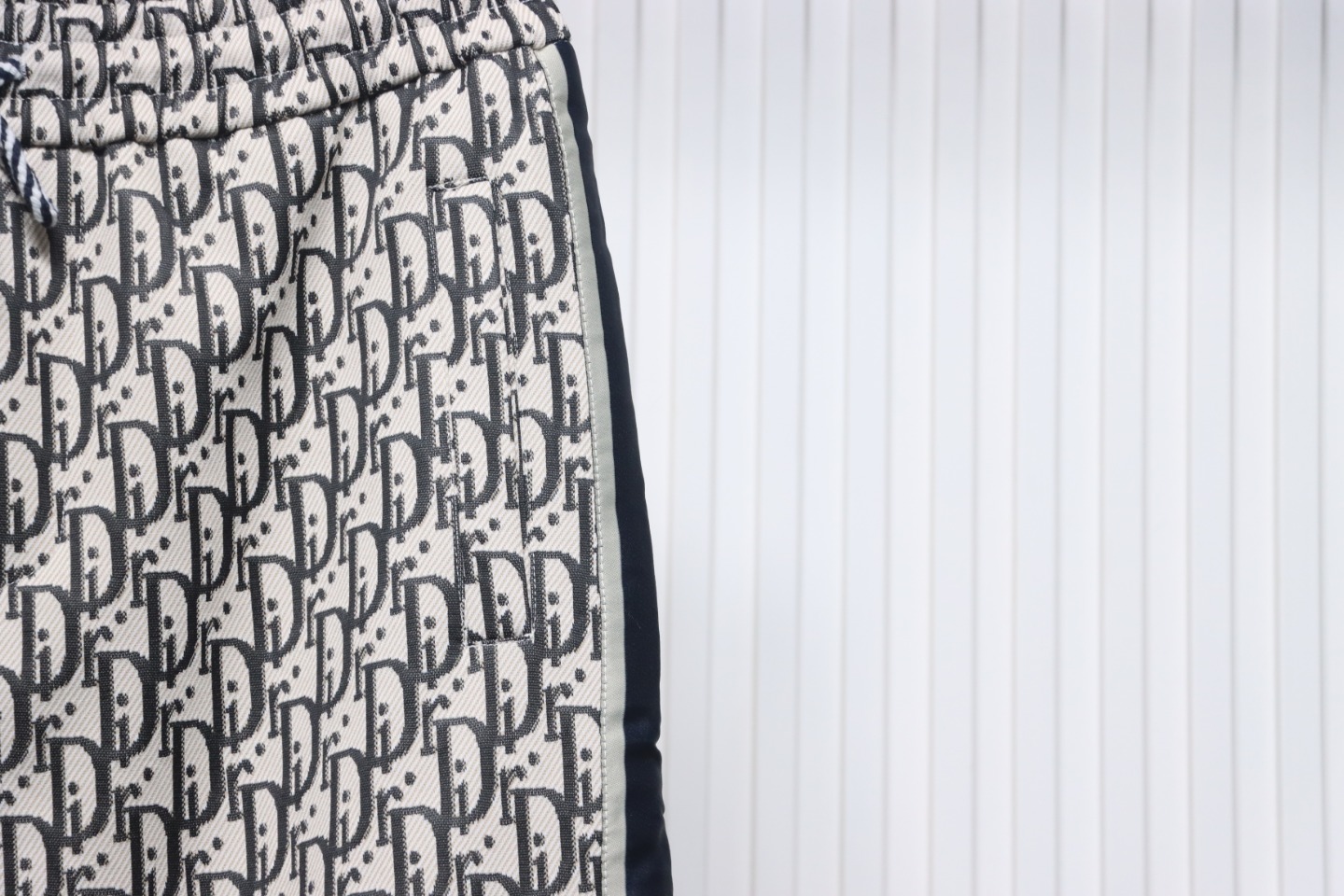 Dior Full-Print Jacquard Side Webbing Trousers Brown