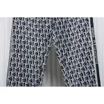 Dior Full-Print Jacquard Side Webbing Trousers Set Beige