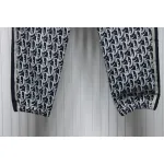 Dior Full-Print Jacquard Side Webbing Trousers Set Beige