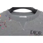 Dior Hand-Splashed Sweatshirt Gray