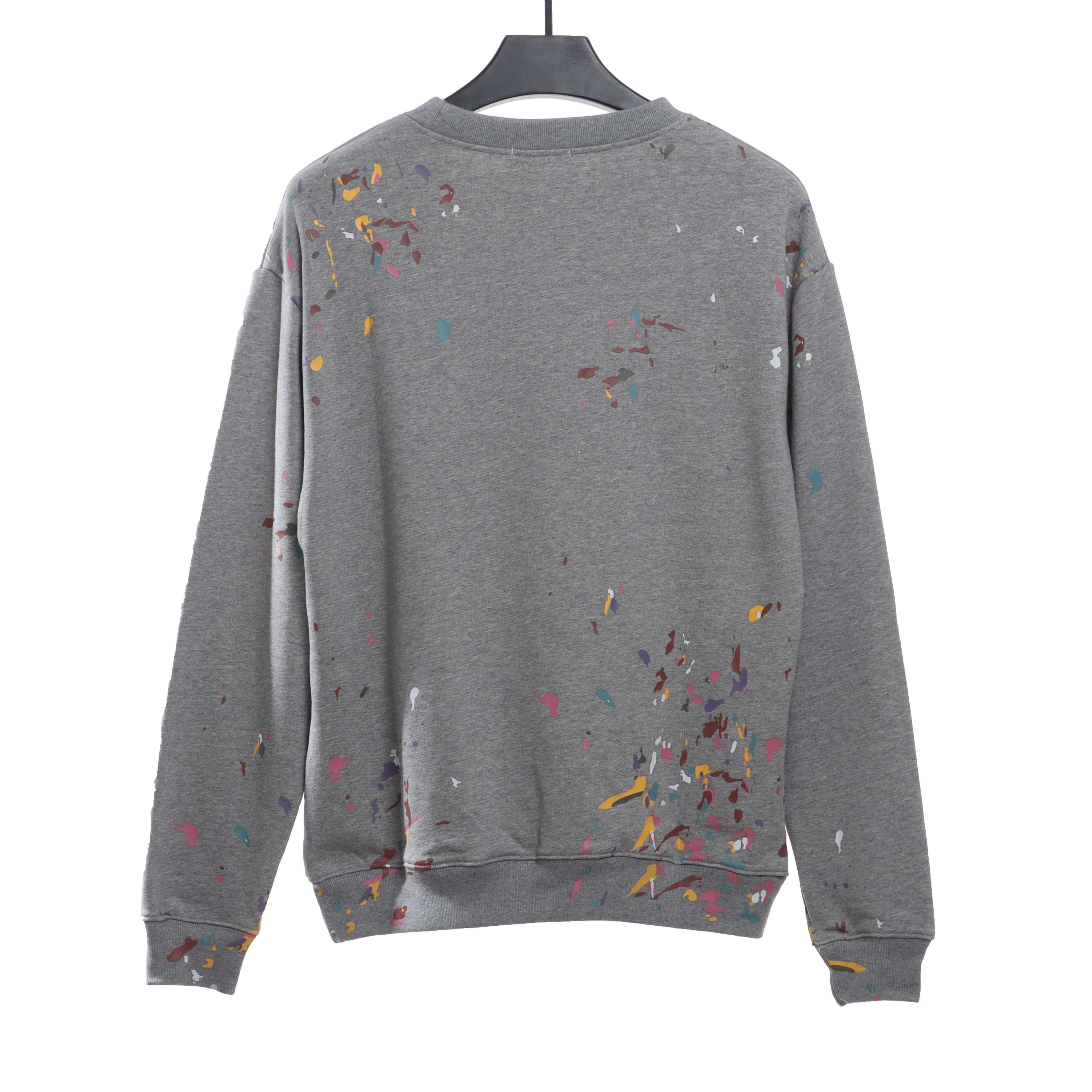 Dior Hand-Splashed Sweatshirt Gray