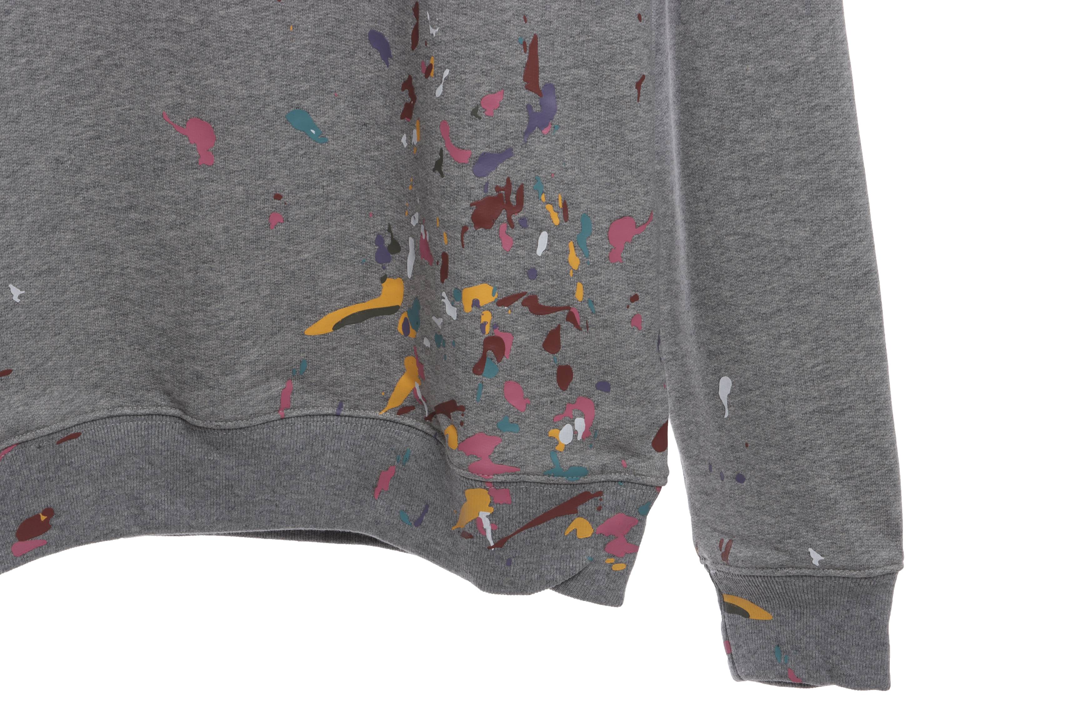 Dior Hand-Splashed Sweatshirt Gray