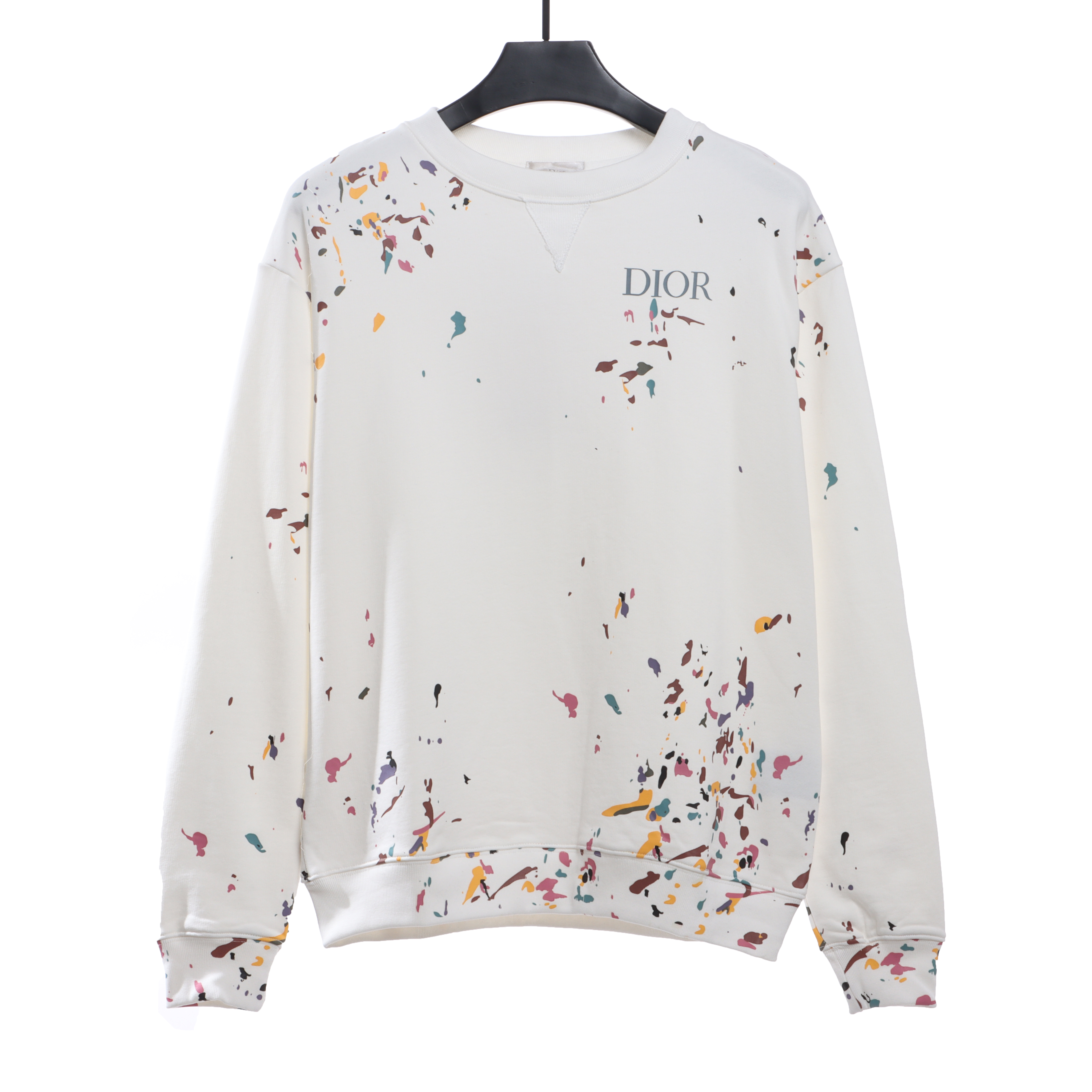 Dior Hand-Splashed Sweatshirt White