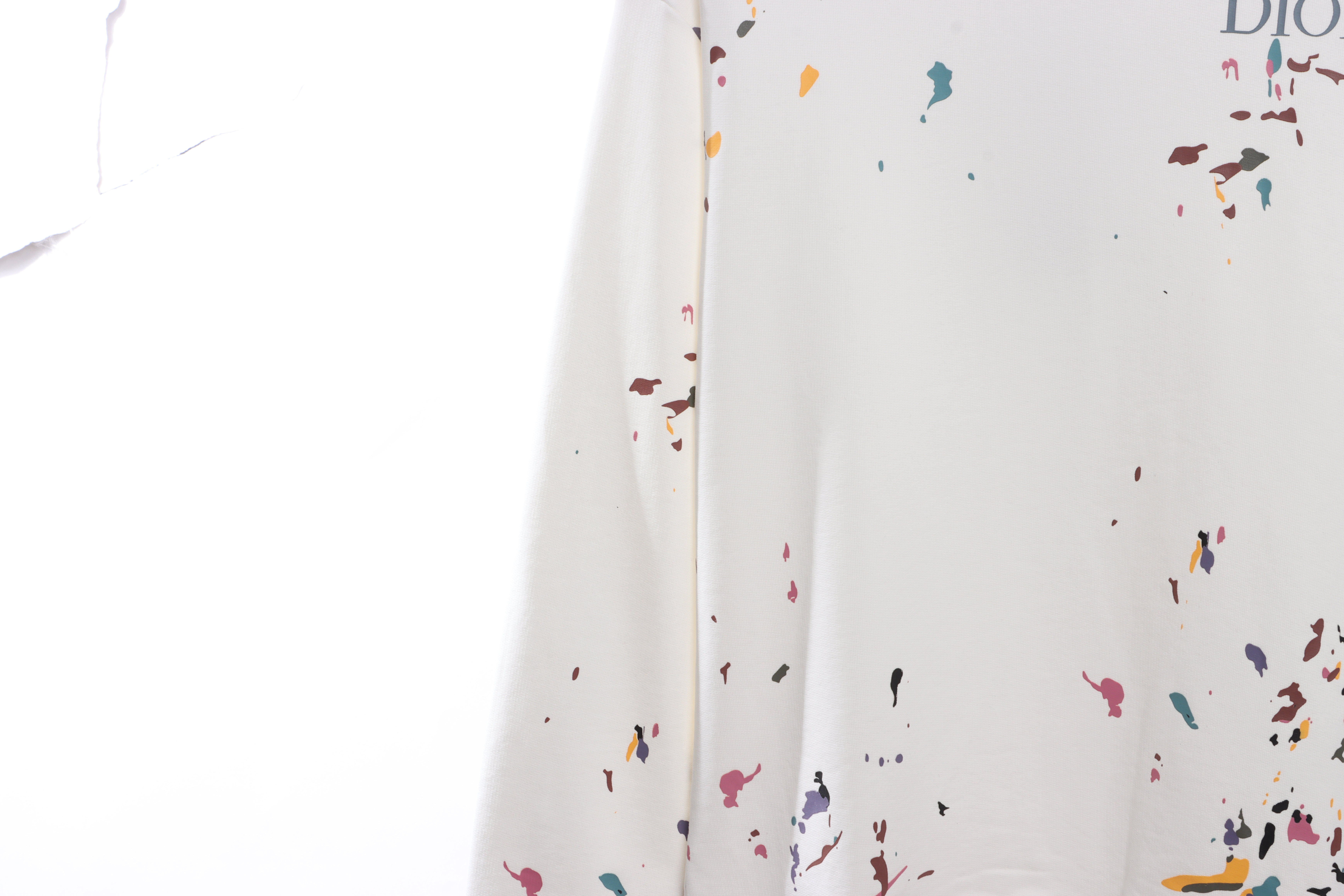 Dior Hand-Splashed Sweatshirt White