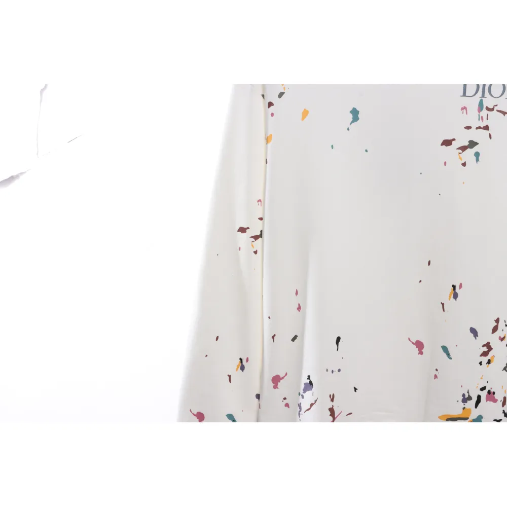 Dior Hand-Splashed Sweatshirt White