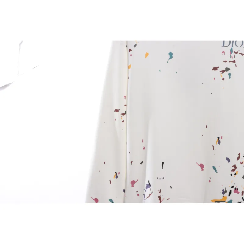 Dior Hand-Splashed Sweatshirt White