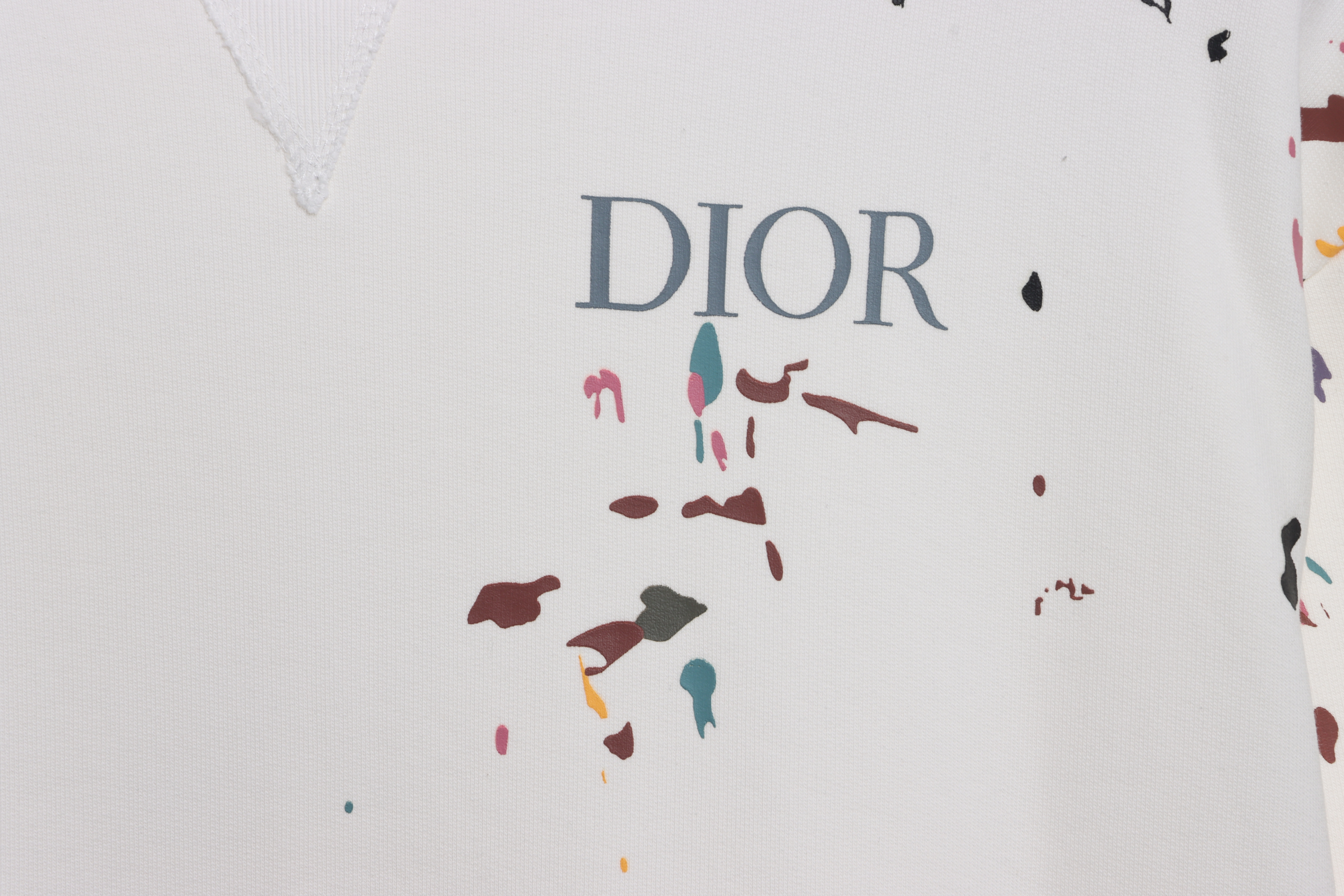 Dior Hand-Splashed Sweatshirt White