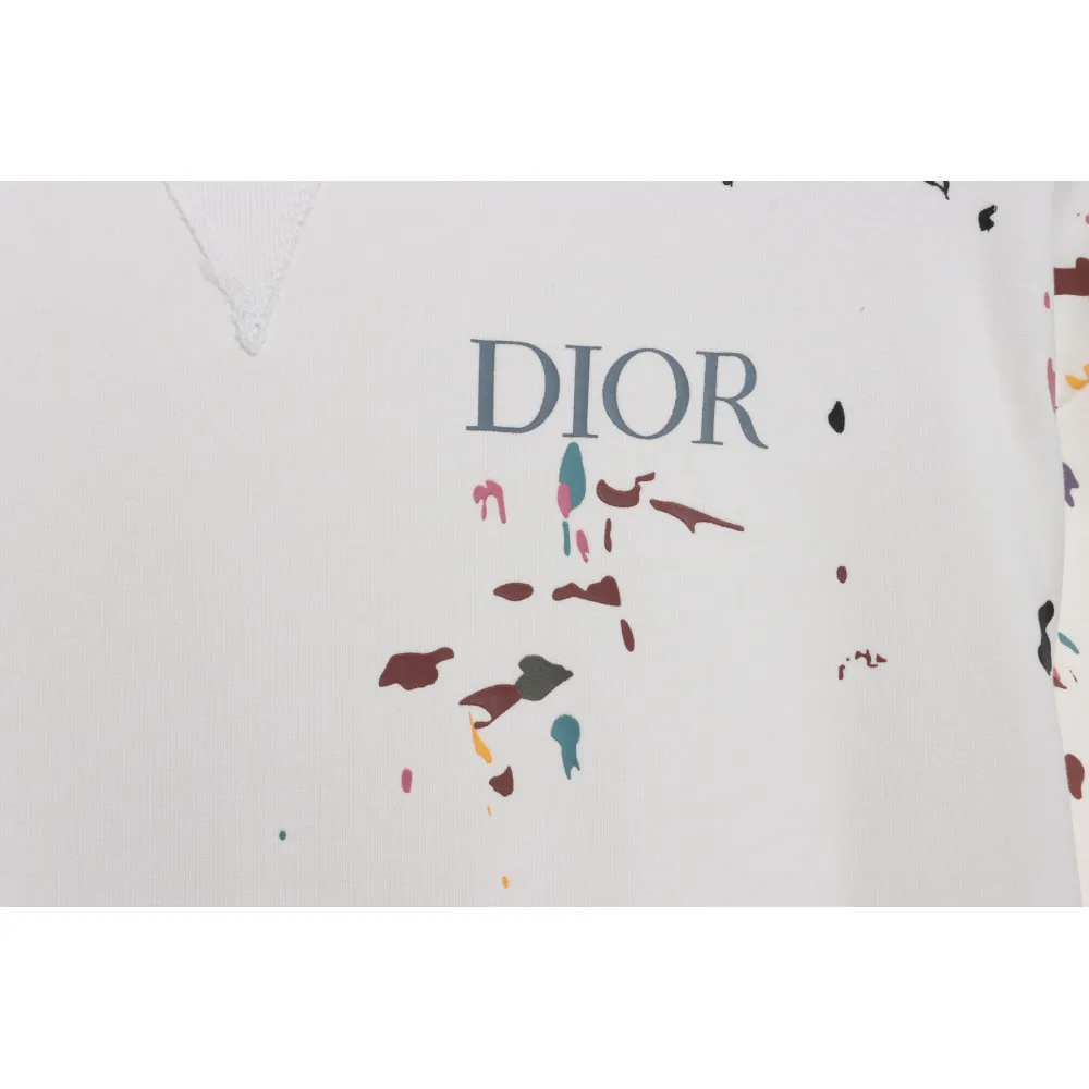 Dior Hand-Splashed Sweatshirt White