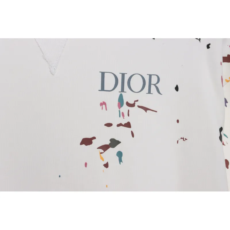 Dior Hand-Splashed Sweatshirt White