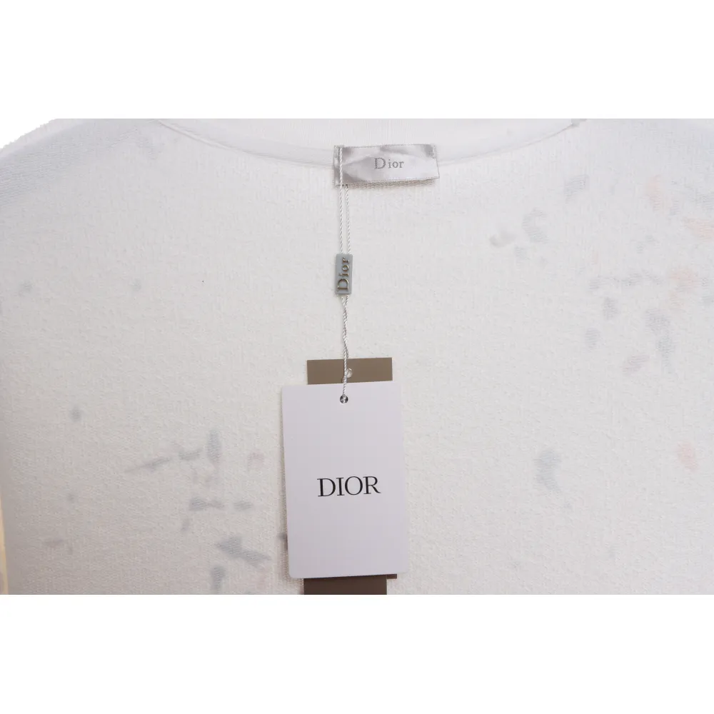 Dior Hand-Splashed Sweatshirt White
