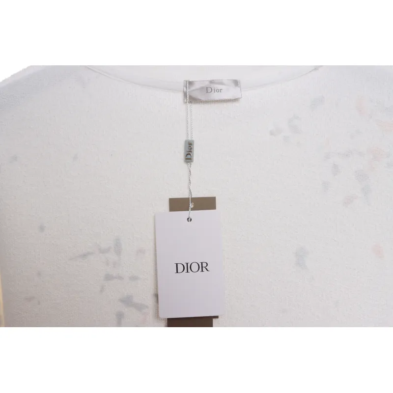 Dior Hand-Splashed Sweatshirt White