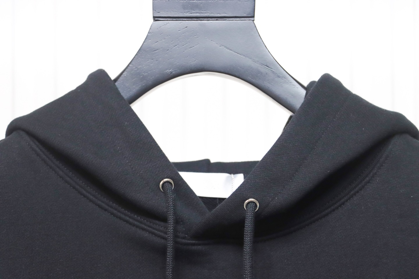 Dior Hoodie With Branded Embroidery On Front And Back Black