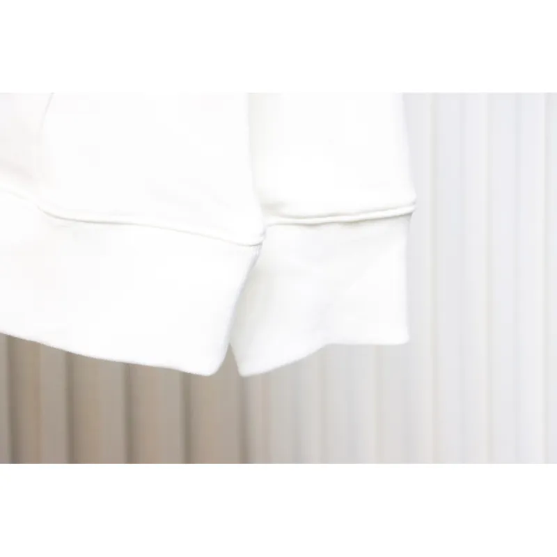 Dior Hoodie With Branded Embroidery On Front And Back White