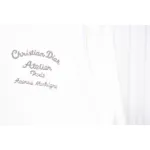 Dior Hoodie With Branded Embroidery On Front And Back White