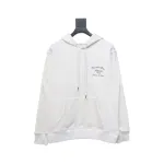 Dior Hoodie With Branded Embroidery On Front And Back White